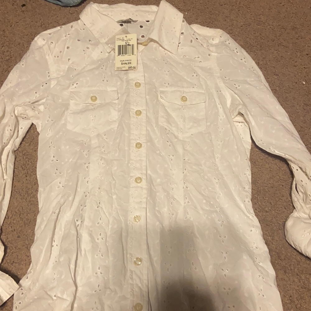 Guess white blouse